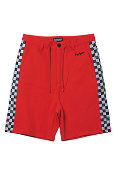 CHECKERED FLAG SHORTS RED