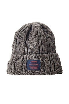 CABLE BEANIE -You are here- CHARCOAL