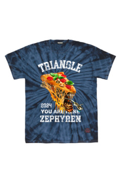 TRIANGLE'24xZephyren - Alien Pizza - S/S TEE TieDye NAVY