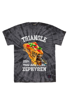 TRIANGLE'24xZephyren - Alien Pizza - S/S TEE TieDye BLACK
