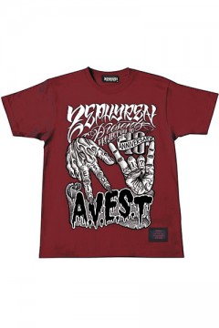 S/S TEE -melt hand- BURGUNDY