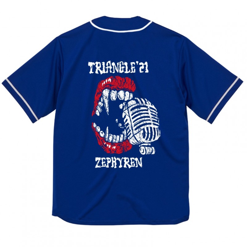 【予約商品】BASEBALL SHIRT S/S TRIANGLE'21xZephyren - SKRIK - BLUE