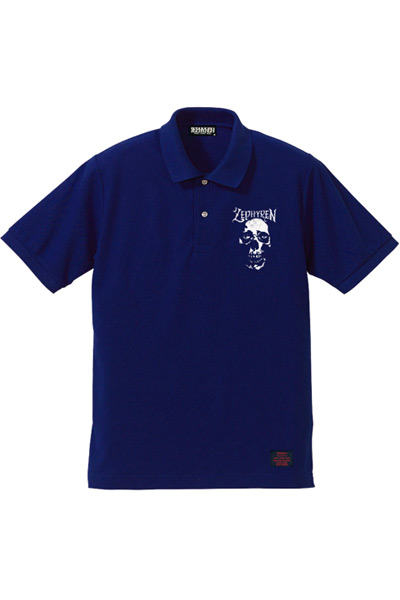 POLO SHIRT S/S　-SKULL HEAD- NAVY