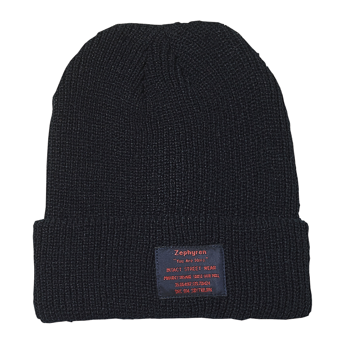 KNIT Beanie -You Are Here BLACK