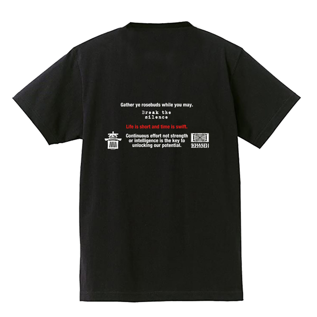 S/S POCKET TEE - Wish y'all the best of luck - BLACK
