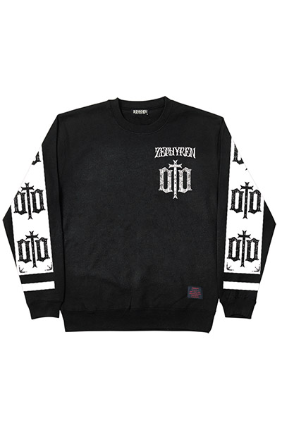 LIGHT WEIGHT SWEAT-ENGRAVE- BLK-WHT-SLE