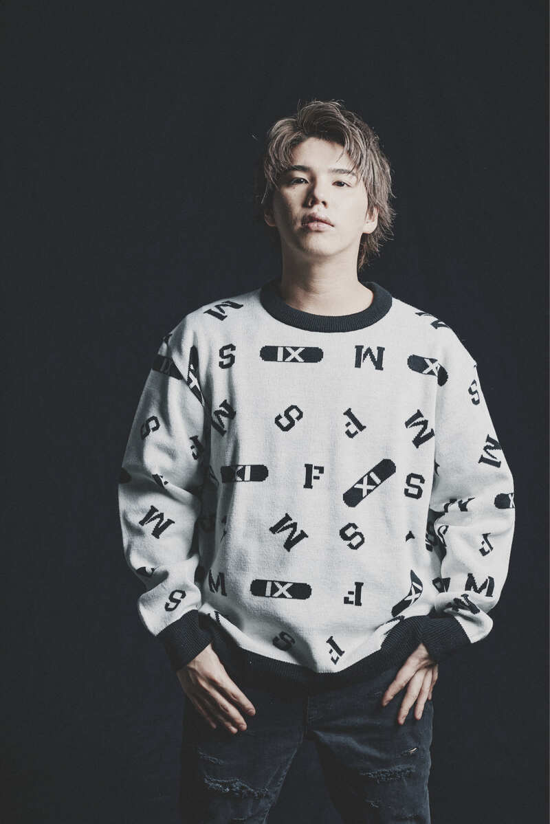 A.V.E.S.Tproject vol.17 LIMITED EDITION MY FIRST STORY COLLEGE LOGO11 JACQUARD KNIT WHITE