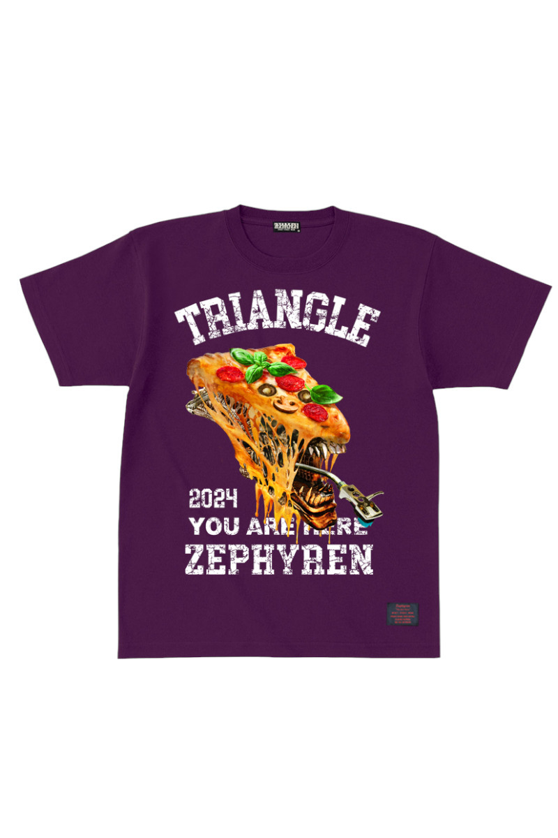 TRIANGLE'24xZephyren - Alien Pizza - S/S TEE PURPLE