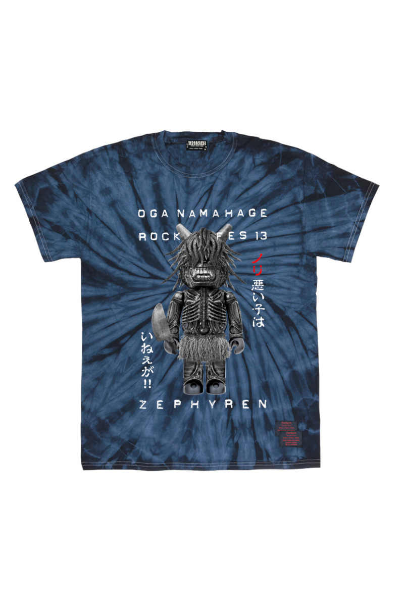 S/S TEE ナマハゲロックフェス2024×Zephyren OG@BRICK Tiedye-NAVY