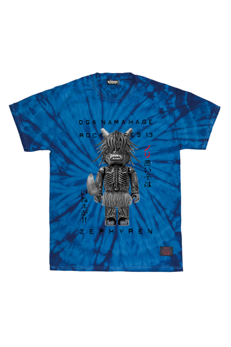 S/S TEE ナマハゲロックフェス2024×Zephyren OG@BRICK Tiedye-BLUE