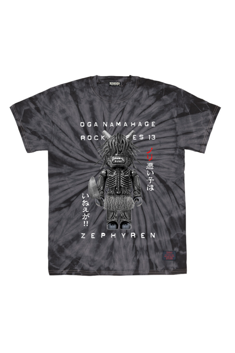 S/S TEE ナマハゲロックフェス2024×Zephyren OG@BRICK Tiedye-BLACK