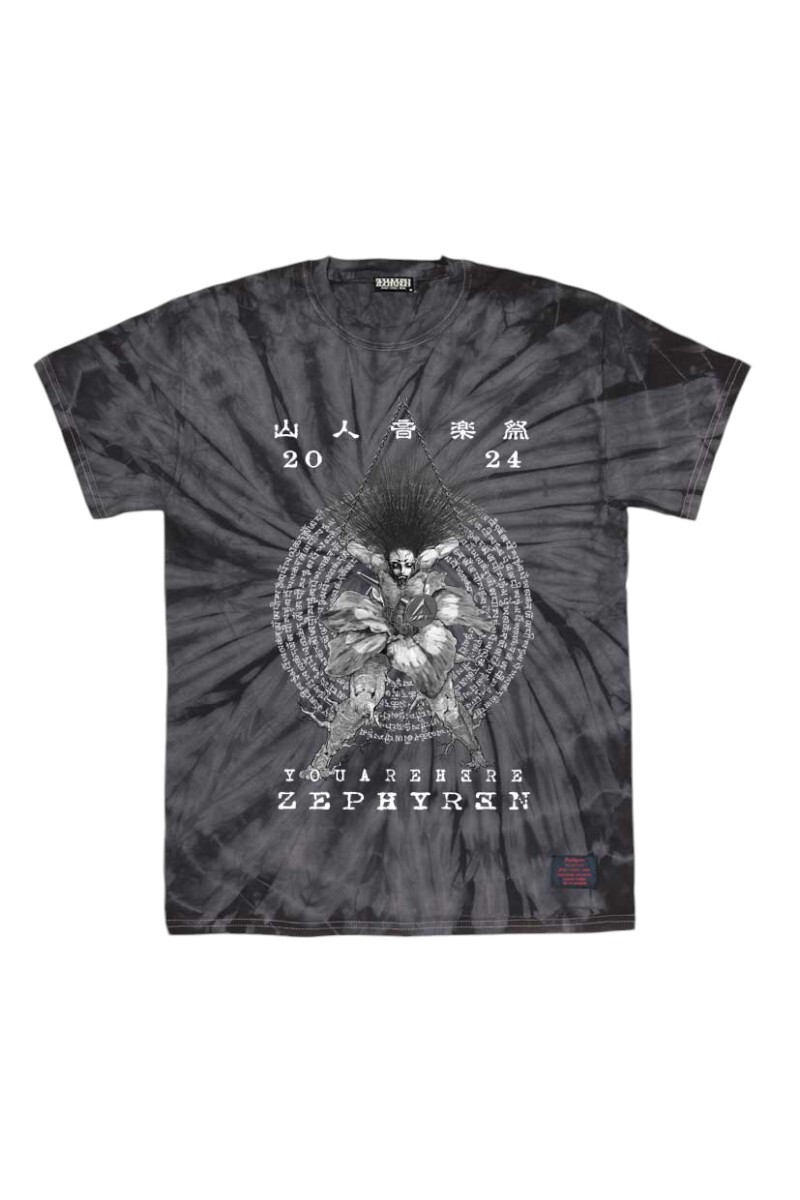 S/S TEE 山人音楽祭2024×ZEPHYREN Enlightenment〜目覚め・悟り Tie-Dye BLACK