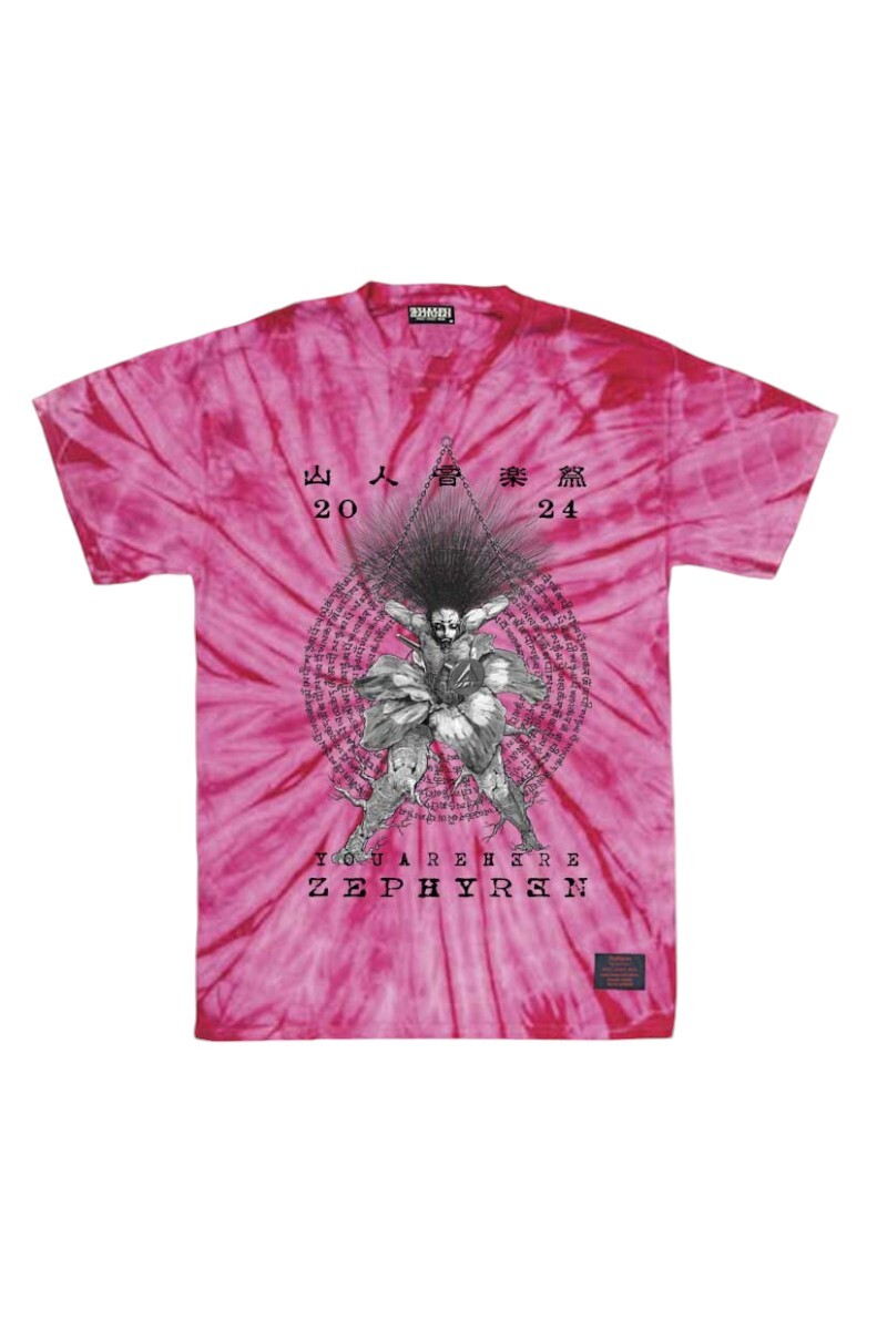 S/S TEE 山人音楽祭2024×ZEPHYREN Enlightenment〜目覚め・悟り Tie-Dye PINK