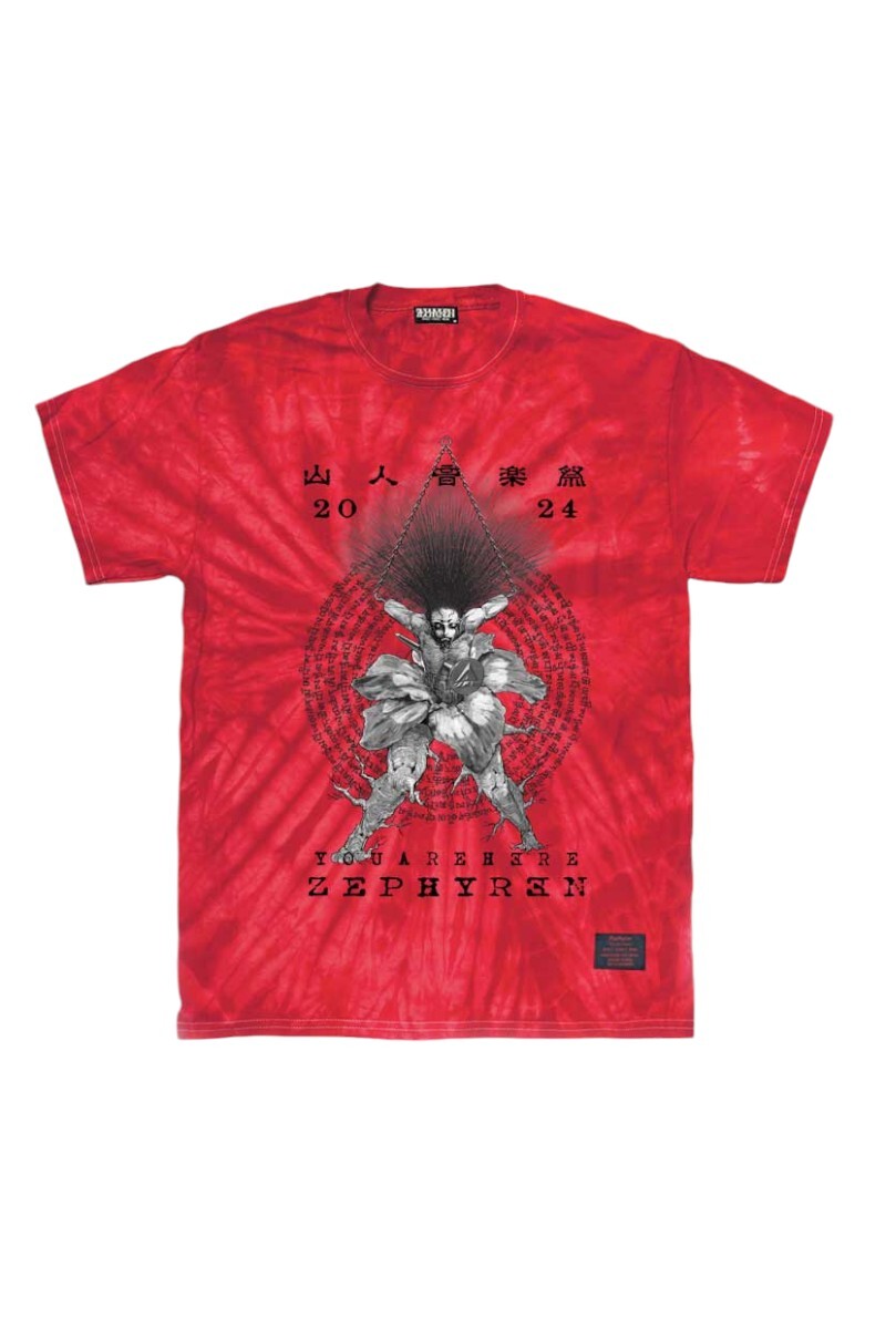 S/S TEE 山人音楽祭2024×ZEPHYREN Enlightenment〜目覚め・悟り Tie-Dye RED