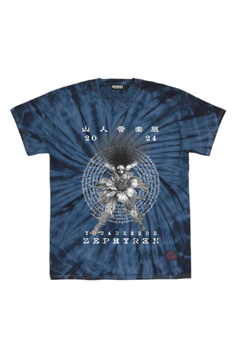 S/S TEE 山人音楽祭2024×ZEPHYREN Enlightenment〜目覚め・悟り Tie-Dye NAVY