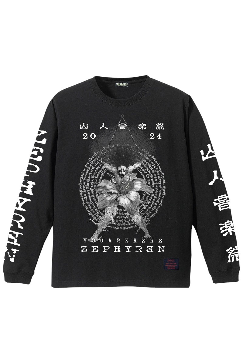 L/S TEE 山人音楽祭2024×ZEPHYREN Enlightenment〜目覚め・悟り BLACK