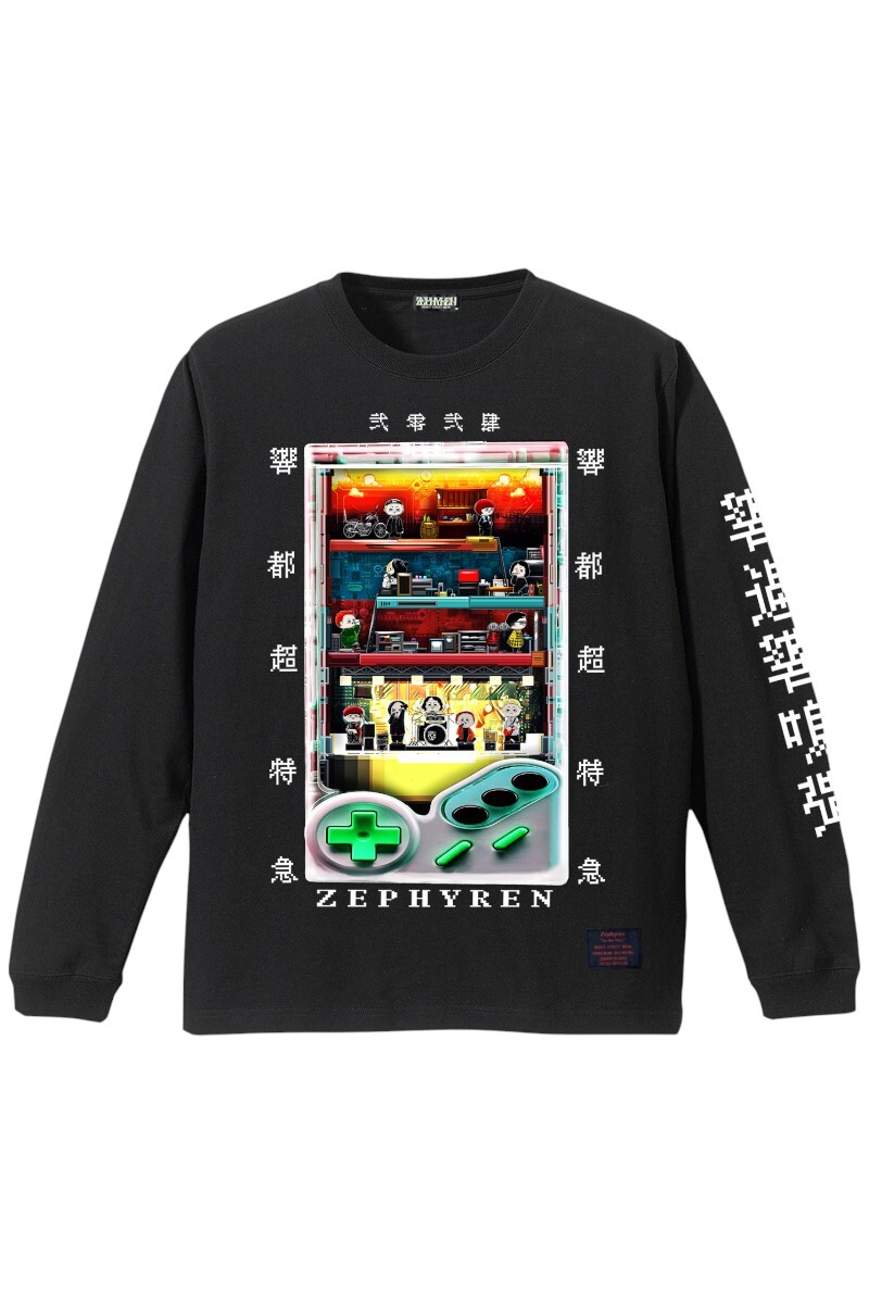 L/S TEE 響都超特急2024×ZEPHYREN - 樂(ガク) - BLACK