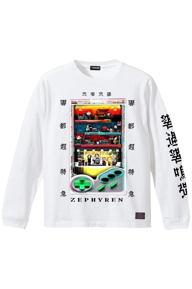 L/S TEE 響都超特急2024×ZEPHYREN - 樂(ガク) - WHITE