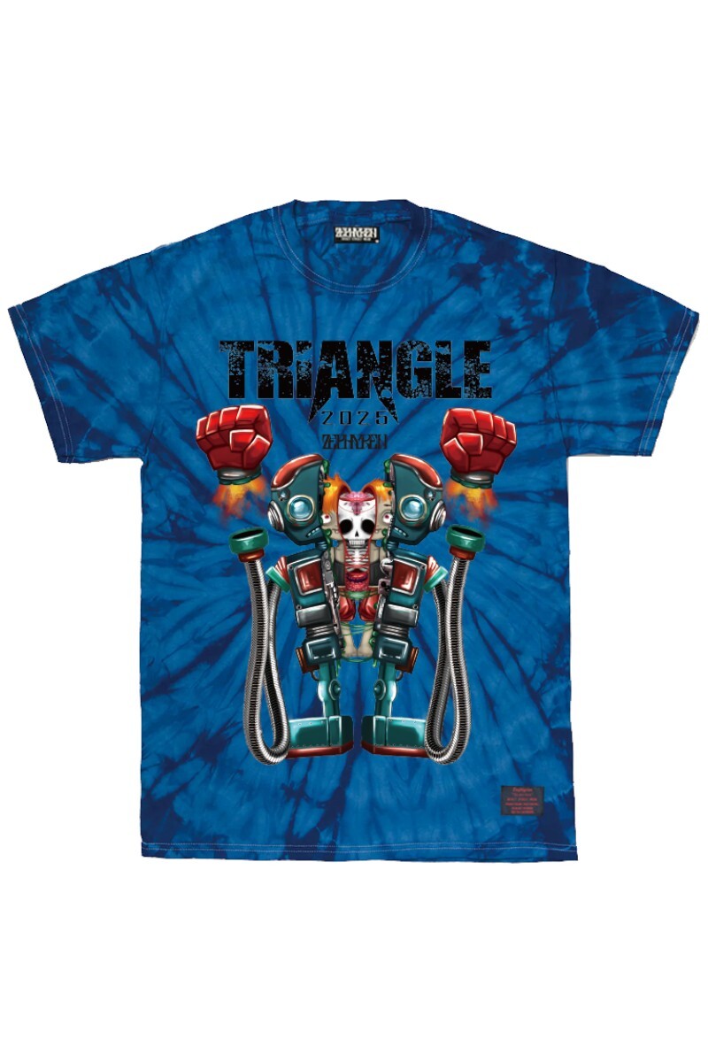 TRIANGLE'25xZEPHYREN - 裂 (レツ) - S/S TEE TieDye BLUE
