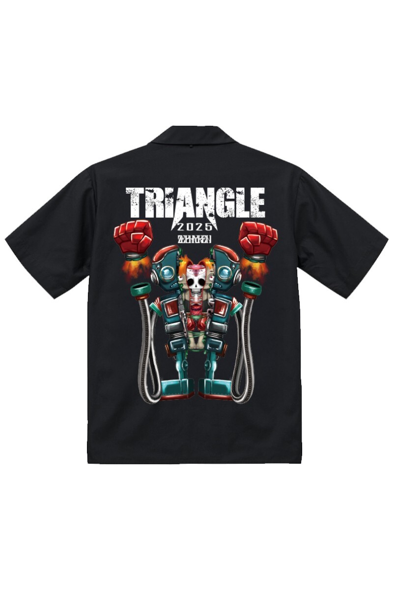 TRIANGLE'25xZEPHYREN  - 裂 (レツ) - OPEN COLLAR SHIRT BLACK