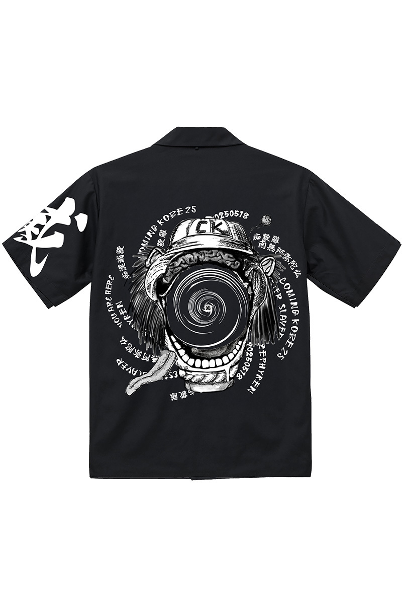 COMING KOBE 2025×ZEPHYREN OPEN COLOR SHIRT BLACK
