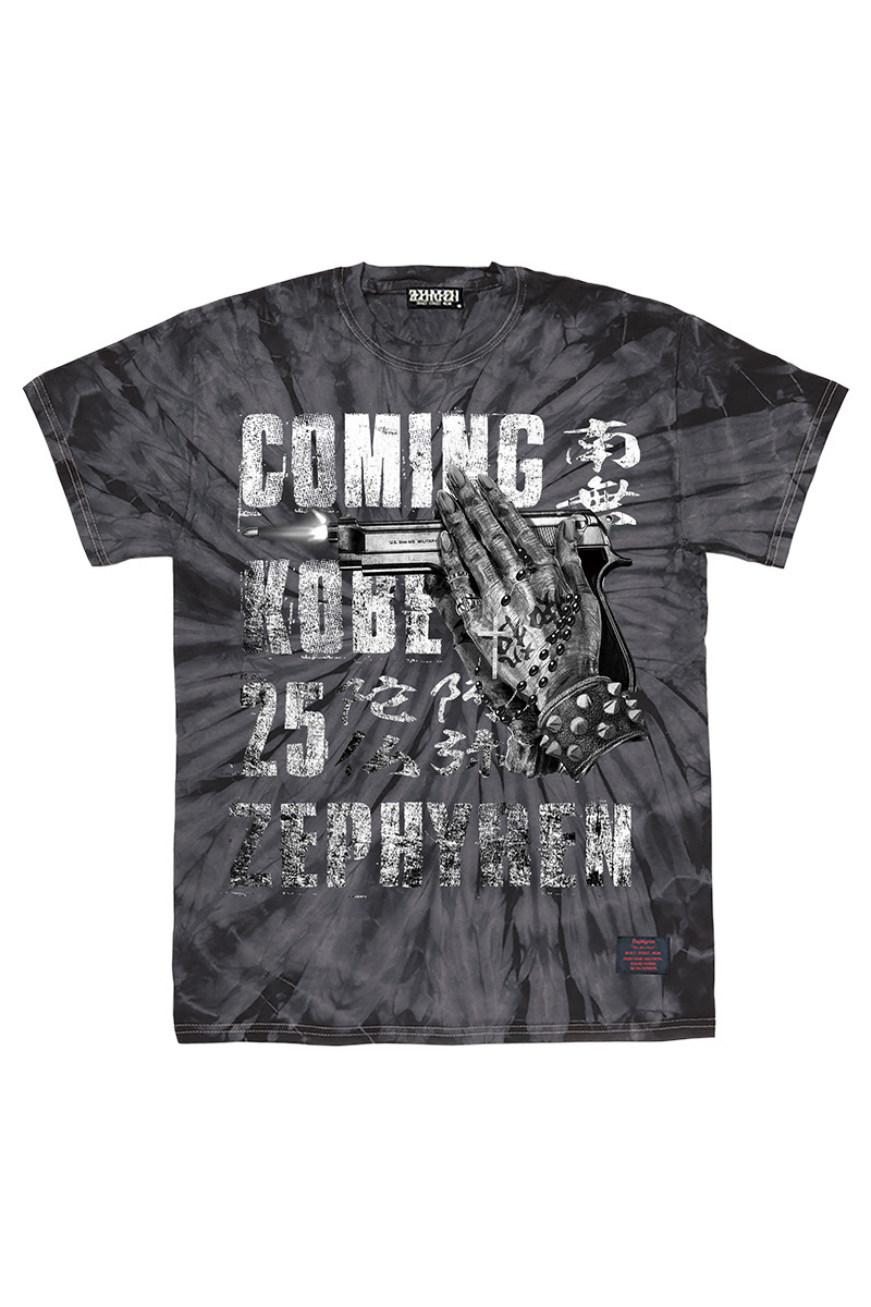 COMING KOBE 2025×ZEPHYREN S/S TEE TIE DYE BLACK