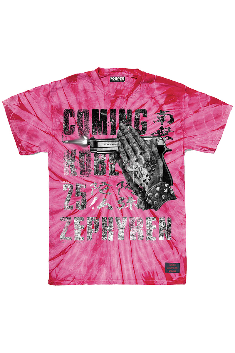 COMING KOBE 2025×ZEPHYREN S/S TEE TIE DYE PINK