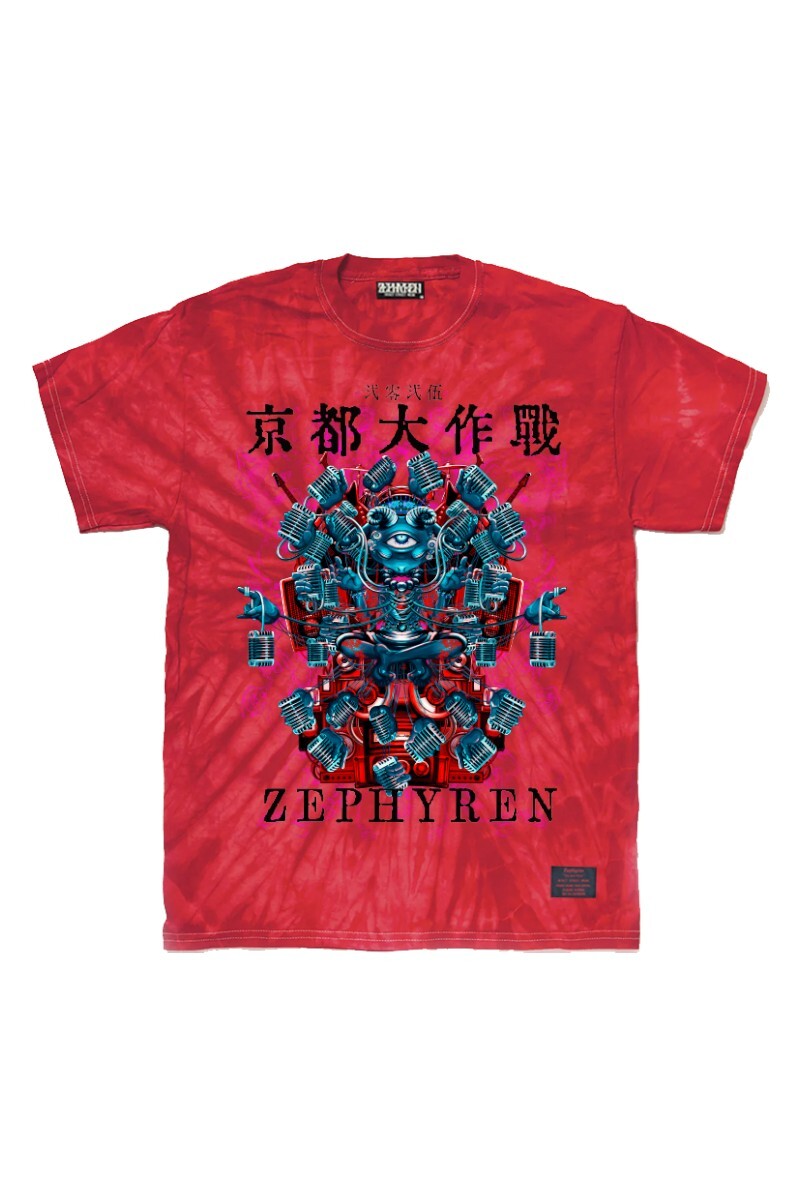 S/S TEE 京都大作戦2025×ZEPHYREN  唸 -うなり- Tiedye-RED